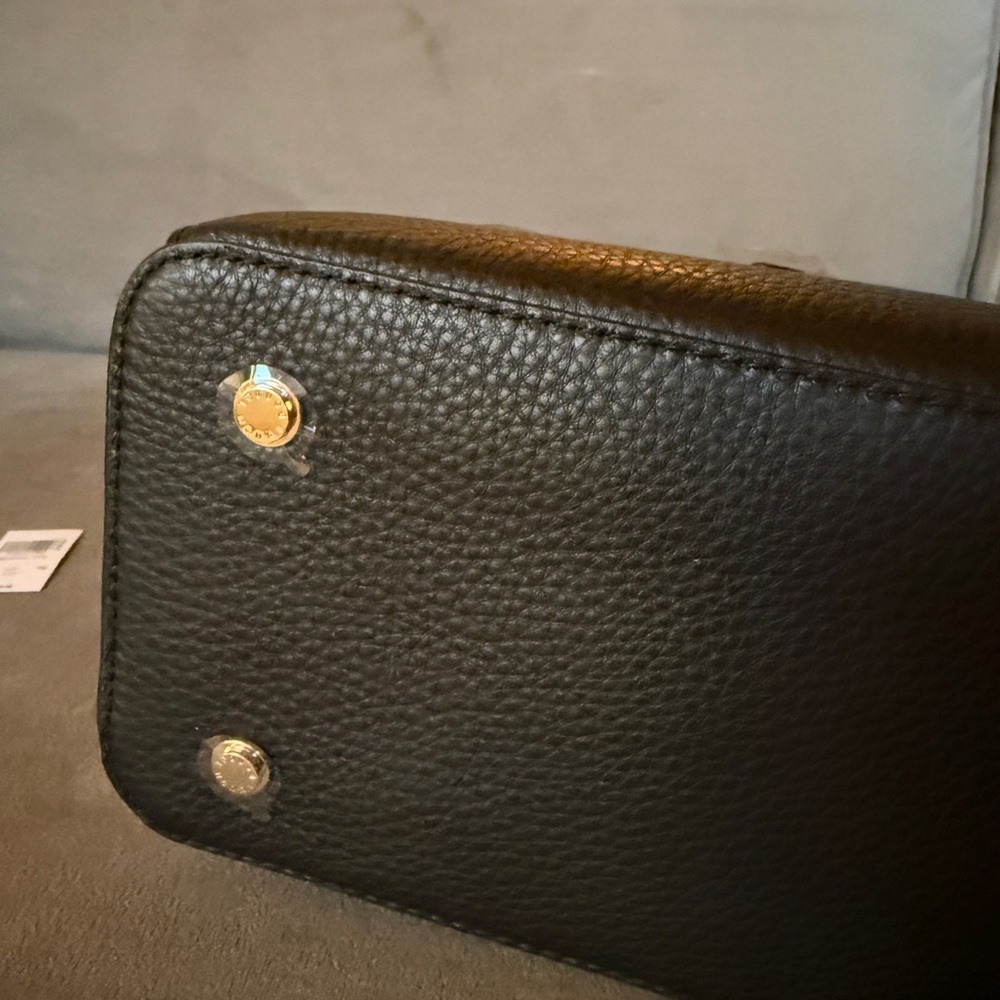 Henri Bendel Black Leather Belmont Tote Bag - Picture 6 of 6